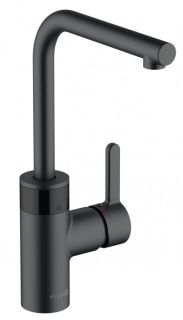 Электронный смеситель для кухни Kludi E-Go 6V чёрный матовый 422306675